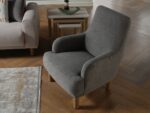 LEGATO Armchair in dark grey top view