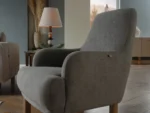 LEGATO Armchair in dark grey side view